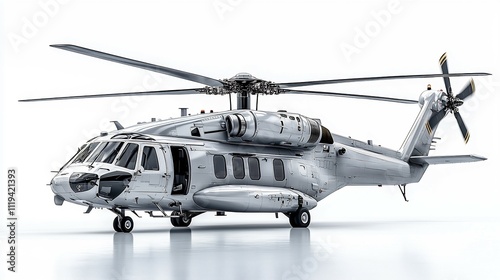 Isolated heavylift helicopter white background photo