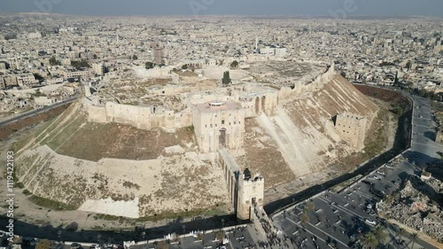 An aerial view of Aleppo Citadel after the Syrian opposition took control of it. photo