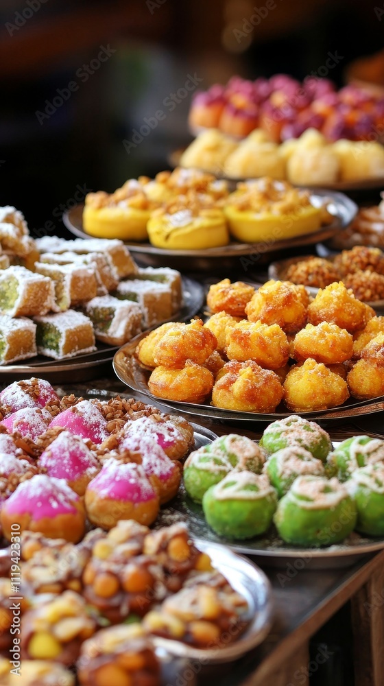 A Colorful Display of Delicious Desserts A Colorful Display of Delicious Desserts