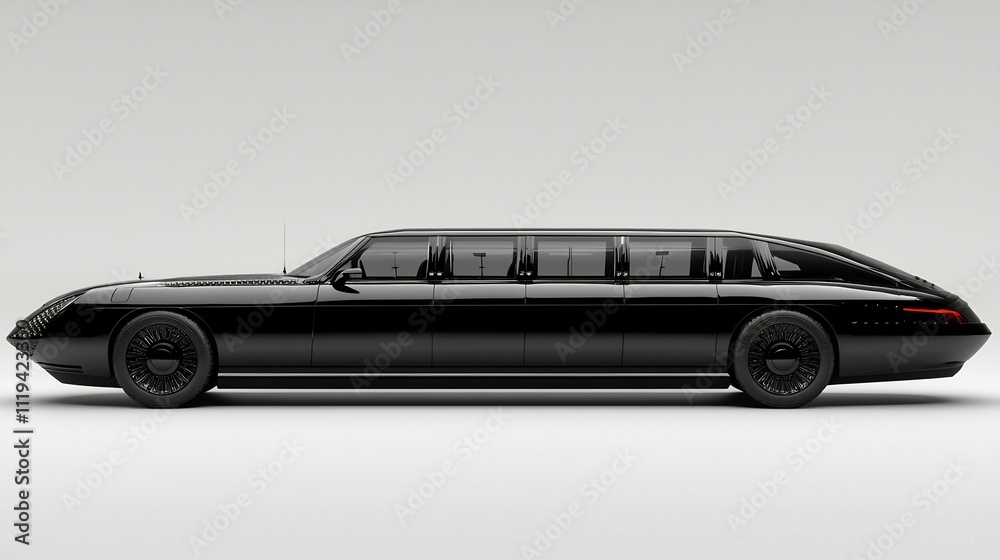 Isolated limousine white background Isolated limousine white background