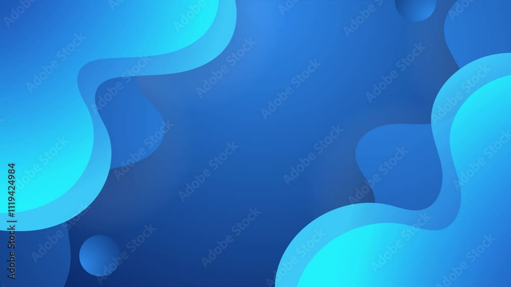 trendy modern composition of blue geometric shapes and line patterns seamless 4k video background motion pop art design