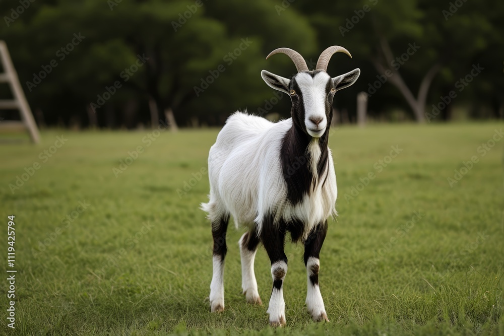Obraz premium there is a goat that is standing in the grass