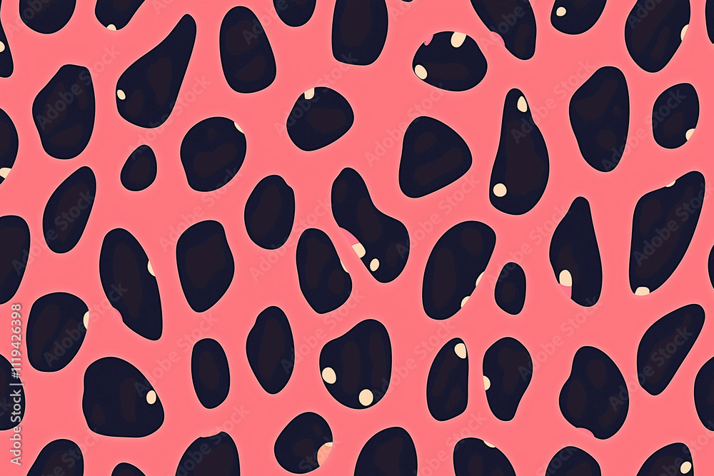 Pink Cheetah Print Pattern Texture with Black Spots Pink Cheetah Print Pattern Texture with Black Spots
