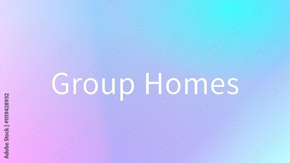Group Homes のグラデーション背景イラスト Group Homes のグラデーション背景イラスト