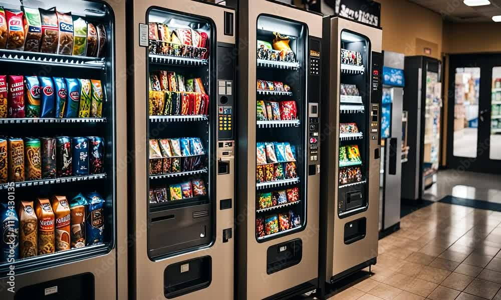 Vending machine in a school.