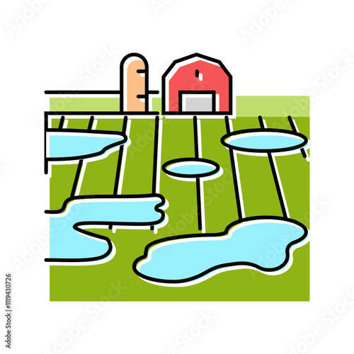 water rising inside home color icon vector. water rising inside home sign. isolated symbol illustration
