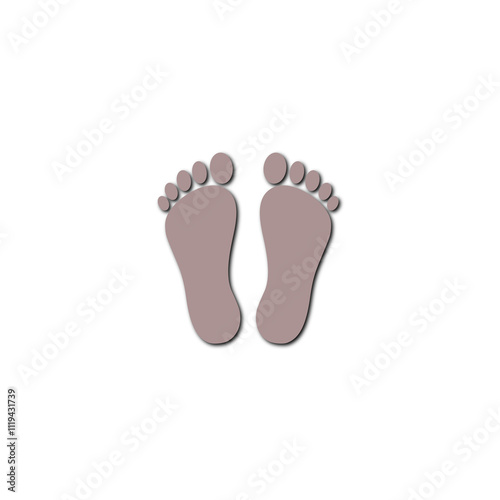 Feet icon isolated on transparent background