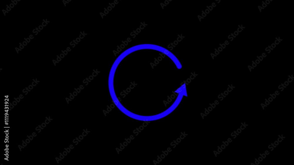 Circle arrow refresh icon rotation animation. Circle arrow refresh icon rotation animation.