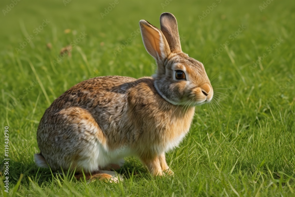 there is a rabbit that is sitting in the grass there is a rabbit that is sitting in the grass