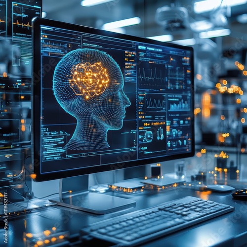 Advanced AI Technology in Modern Workspace