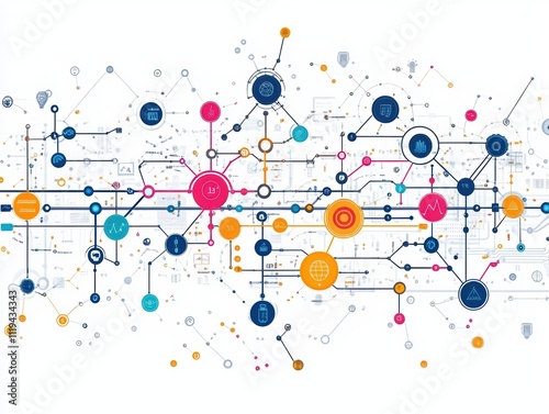 Abstract Visual of Machine Learning Project Timeline