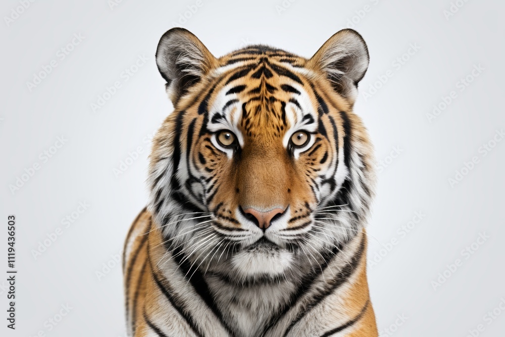 Fototapeta premium there is a tiger that is looking at the camera