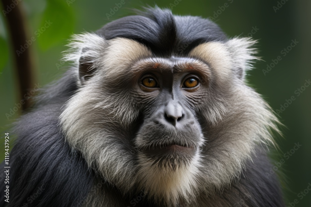 arafed monkey with a black and white face and a white chest arafed monkey with a black and white face and a white chest