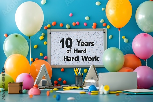 A cheerful office setting with 