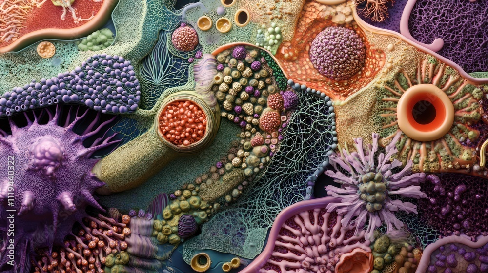 Abstract Cellular Structure Artistic Representation Abstract Cellular Structure Artistic Representation