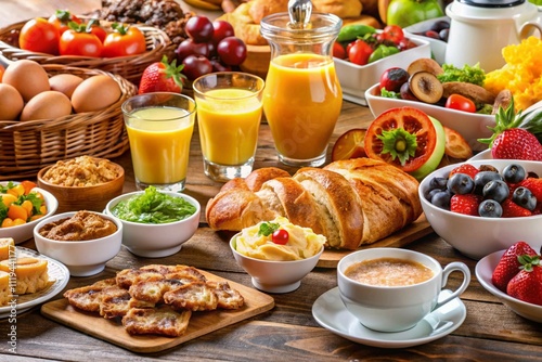 fresh Breakfast buffet full continental and English