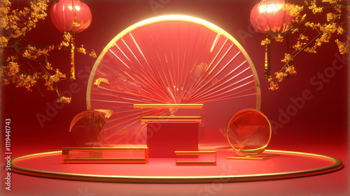 Red Festive New Year Spring Festival Chinese Style E-commerce Poster Big Sale Background