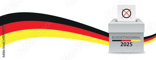 Bundestagswahl 2025 Wahlurne Deutschland	