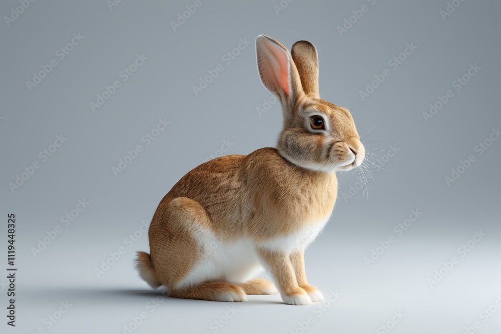 Obraz premium araffe sitting on a gray surface with a gray background