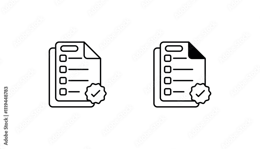 Verification icon design with white background stock illustration Verification icon design with white background stock illustration