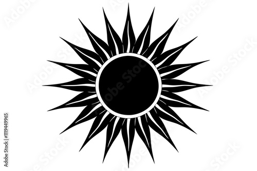 Sun Silhouette Vector Art Design