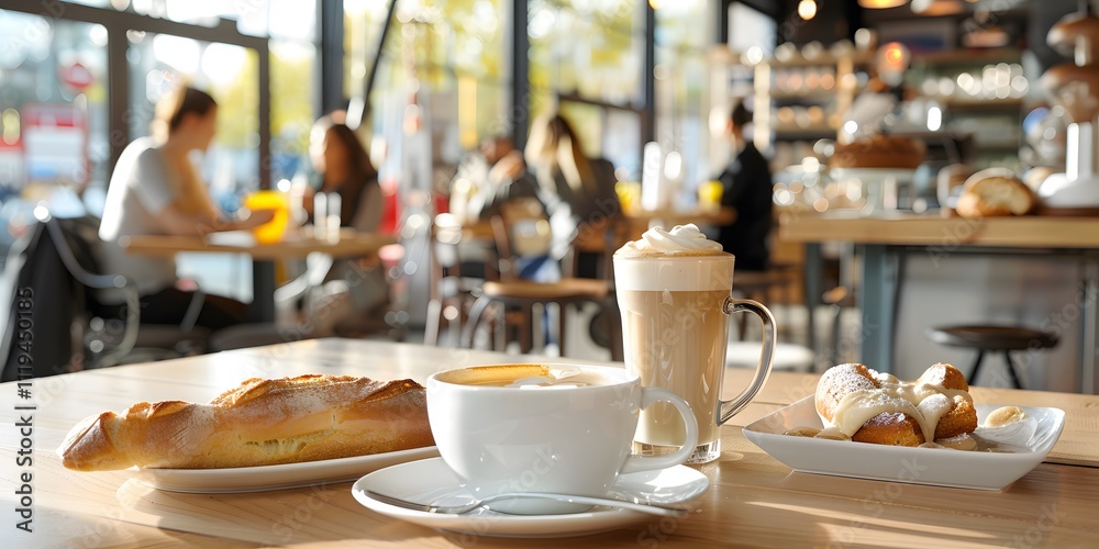 Cozy urban delights coffee and pastry food photography Cozy urban delights coffee and pastry food photography