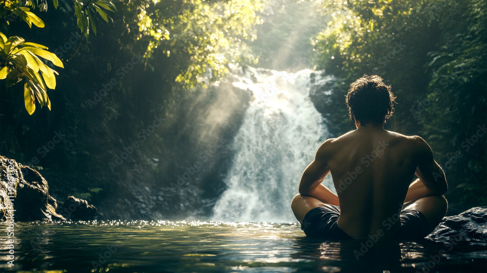 Obraz premium waterfall on nature background