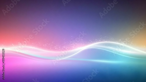 Wallpaper Mural Abstract colorful wave background with glowing particles. Perfect for websites, presentations, and designs. Torontodigital.ca