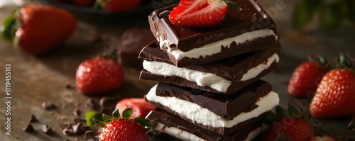 Stacked Chocolate Bars with...