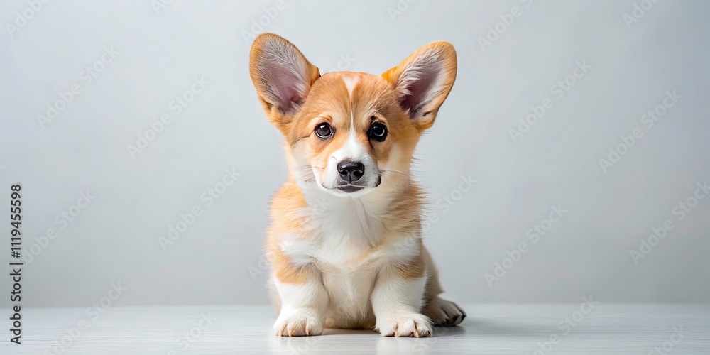 Playful Red Welsh Corgi Puppy Posed Against a Crisp White Background - Adorable Pet Photography, Cute Puppy, Welsh Corgi, Dog Portrait, Animal Photography, Pet Lover's Delight Playful Red Welsh Corgi Puppy Posed Against a Crisp White Background - Adorable Pet Photography, Cute Puppy, Welsh Corgi, Dog Portrait, Animal Photography, Pet Lover's Delight