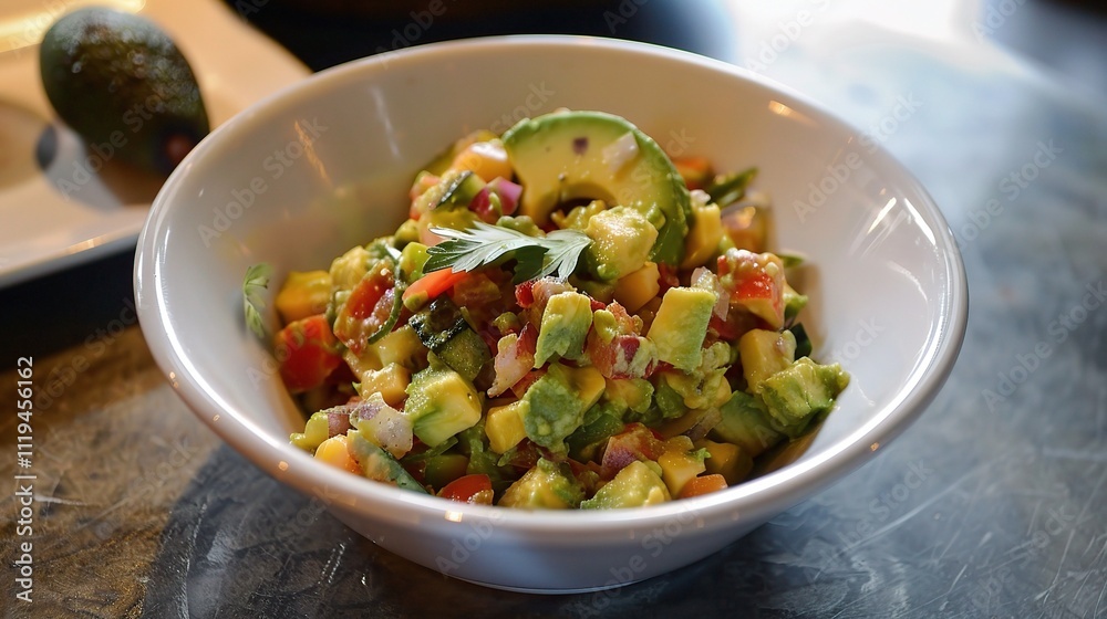 Avocado Salad, A Refreshing and Nutritious Dish with Creamy Avocado, Bursting with Freshness Avocado Salad, A Refreshing and Nutritious Dish with Creamy Avocado, Bursting with Freshness