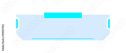 Futuristic lower third interface illustration. Video overlay element.