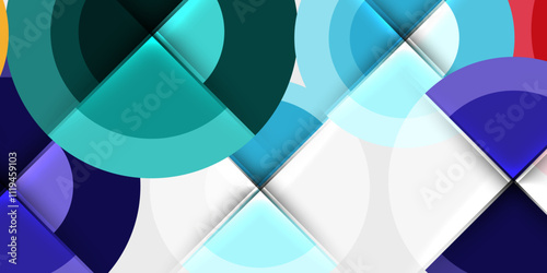 Target circle geometric abstract shapes. Vector Illustration For Wallpaper, Banner, Background, Card, Book Illustration, landing page