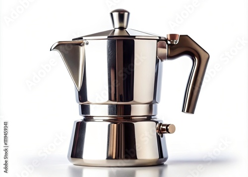 Stovetop Moka Pot Coffee Maker: PNG Image, Isolated Background, Espresso Maker, Coffee Brewing, Italian Coffee, Coffee Pot, Bialetti,  Perfect Coffee, Home Brewing photo