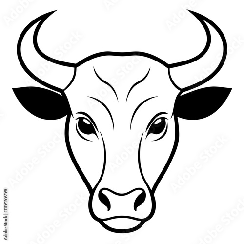 Wallpaper Mural a silhouette bull head Vector Torontodigital.ca