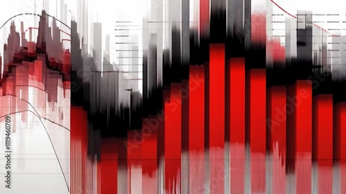 Red Hot Growth: A dynamic and abstract illustration of a red and black line graph, symbolizing the upward trajectory of financial success.