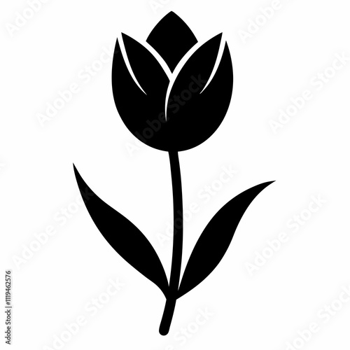 Tulip Silhouette Vector Design Art