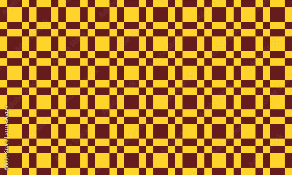 Two tone yellow and brown Checkerboard repeat pattern, replete image, design for fabric design printing Two tone yellow and brown Checkerboard repeat pattern, replete image, design for fabric design printing