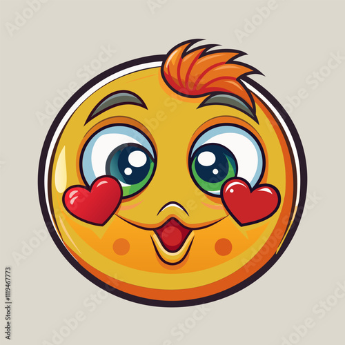 lovely emoji cartoon character