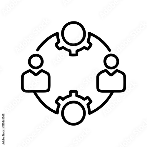 Collaboration Tools Icon, Teamwork, Digital Workspace, Communication, Remote Collaboration
