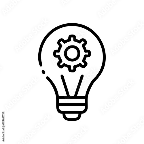 Innovation Icon for Creative Thinking, Technological Advancements, and New Ideas