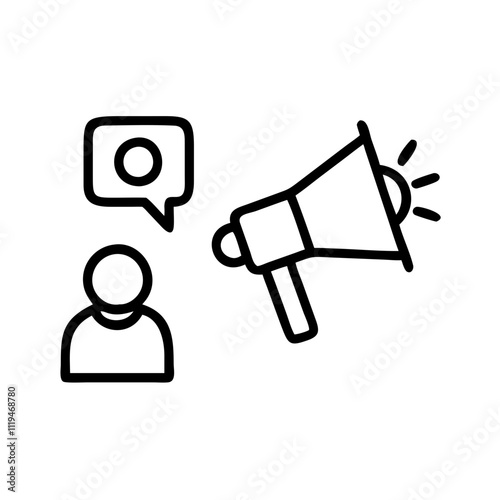 Marketing Campaign Icon for Digital Marketing, Advertising Strategies, and Brand Promotion