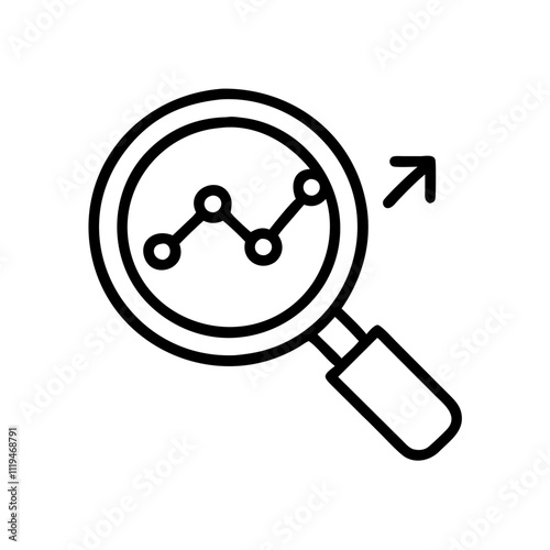 Market Research Icon for Business Analysis, Customer Insights, and Competitive Research