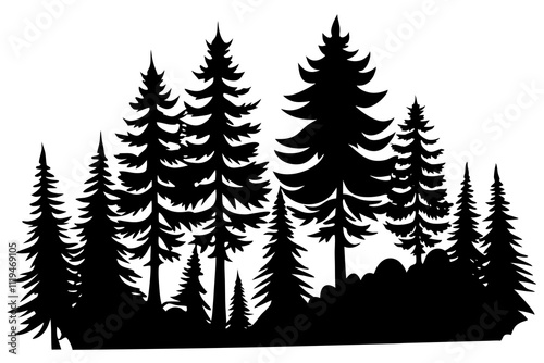 Vector Illustration of Forest Silhouette