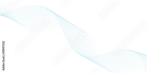 Abstract wave element for design. Digital frequency track equalizer. Stylized line art background. Vector illustration. Wave with lines created using blend tool.