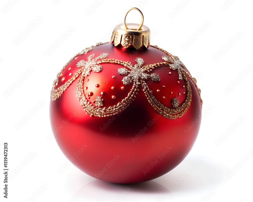 red christmas ball isolated red christmas ball isolated