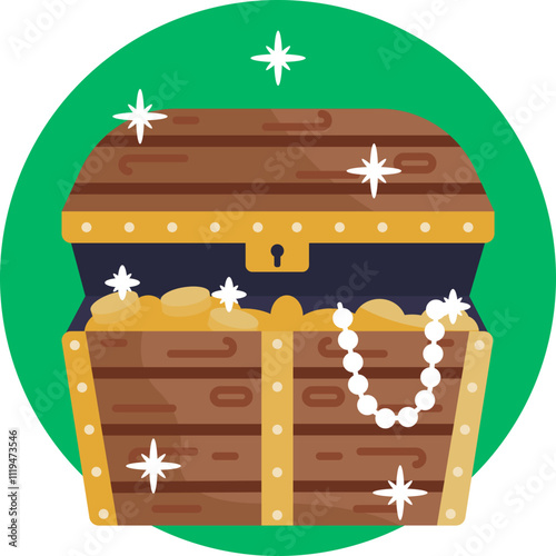 This chest is a symbol of untold riches hidden within, waiting to be unlocked by the brave adventurer.
