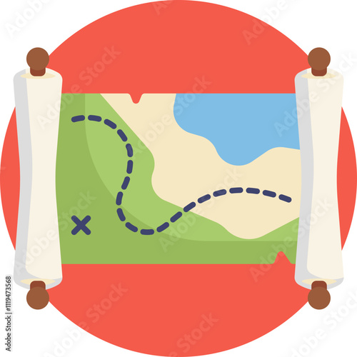 A map designed to help brave adventurers find the lost treasures of a fairy tale world. 