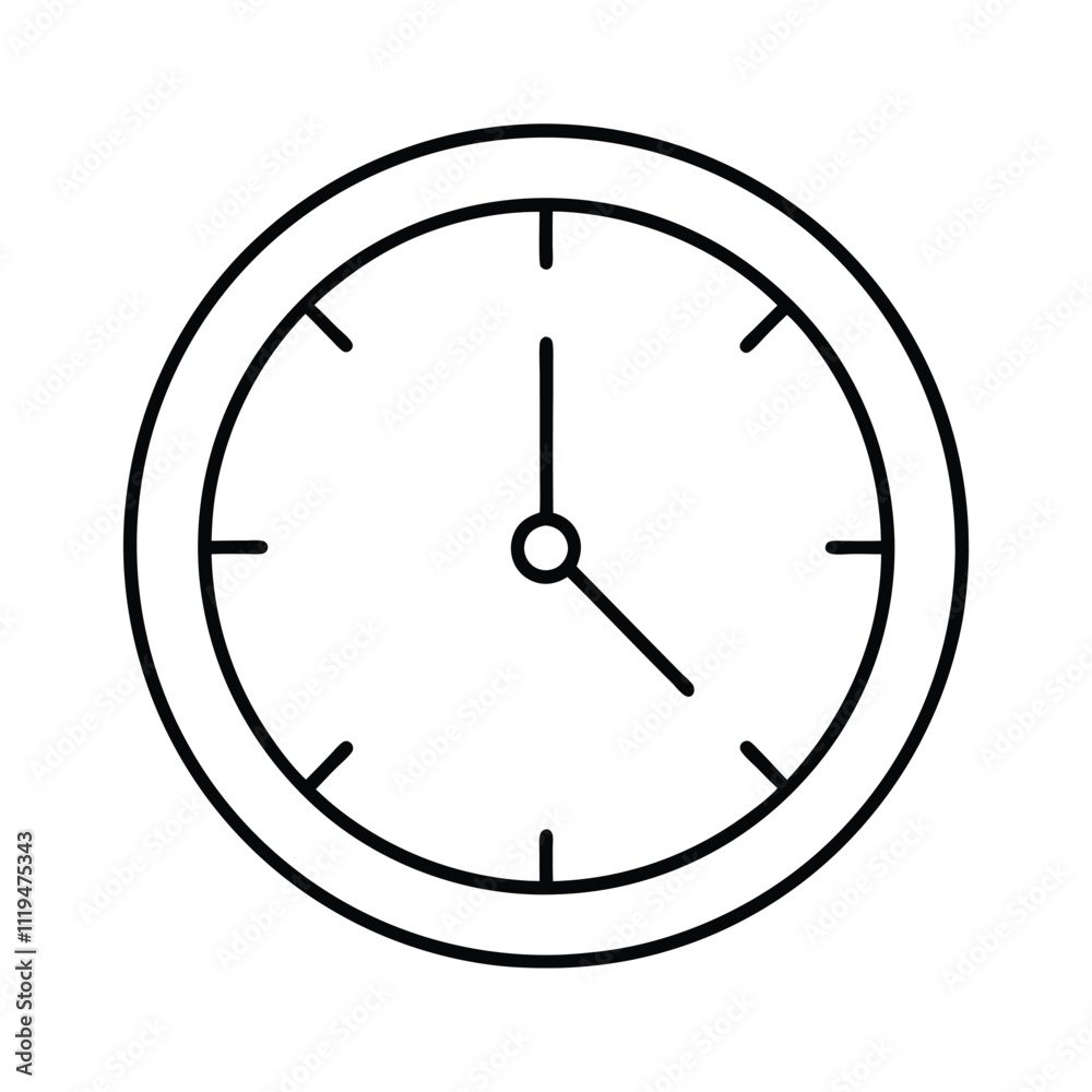 Time and Clock Symbol Vector - Minimalist Design for Scheduling, Planning, and Event Management Time and Clock Symbol Vector - Minimalist Design for Scheduling, Planning, and Event Management