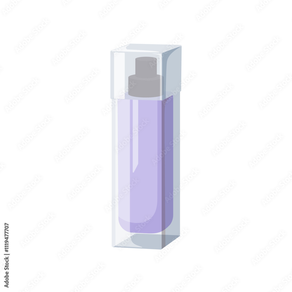 Perfume bottle. Fragrant scent odor in glass package. Toilet water, elegant cosmetic product. Parfum, fragrance, eau de toilette in high long jar. Flat vector illustration isolated on white background Perfume bottle. Fragrant scent odor in glass package. Toilet water, elegant cosmetic product. Parfum, fragrance, eau de toilette in high long jar. Flat vector illustration isolated on white background